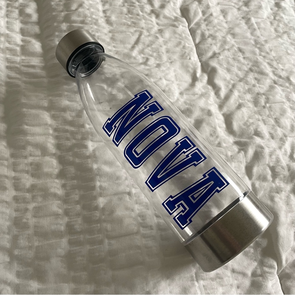 Villanova University Nova College Clear Custom  Plastic Tumbler Water Bottle
